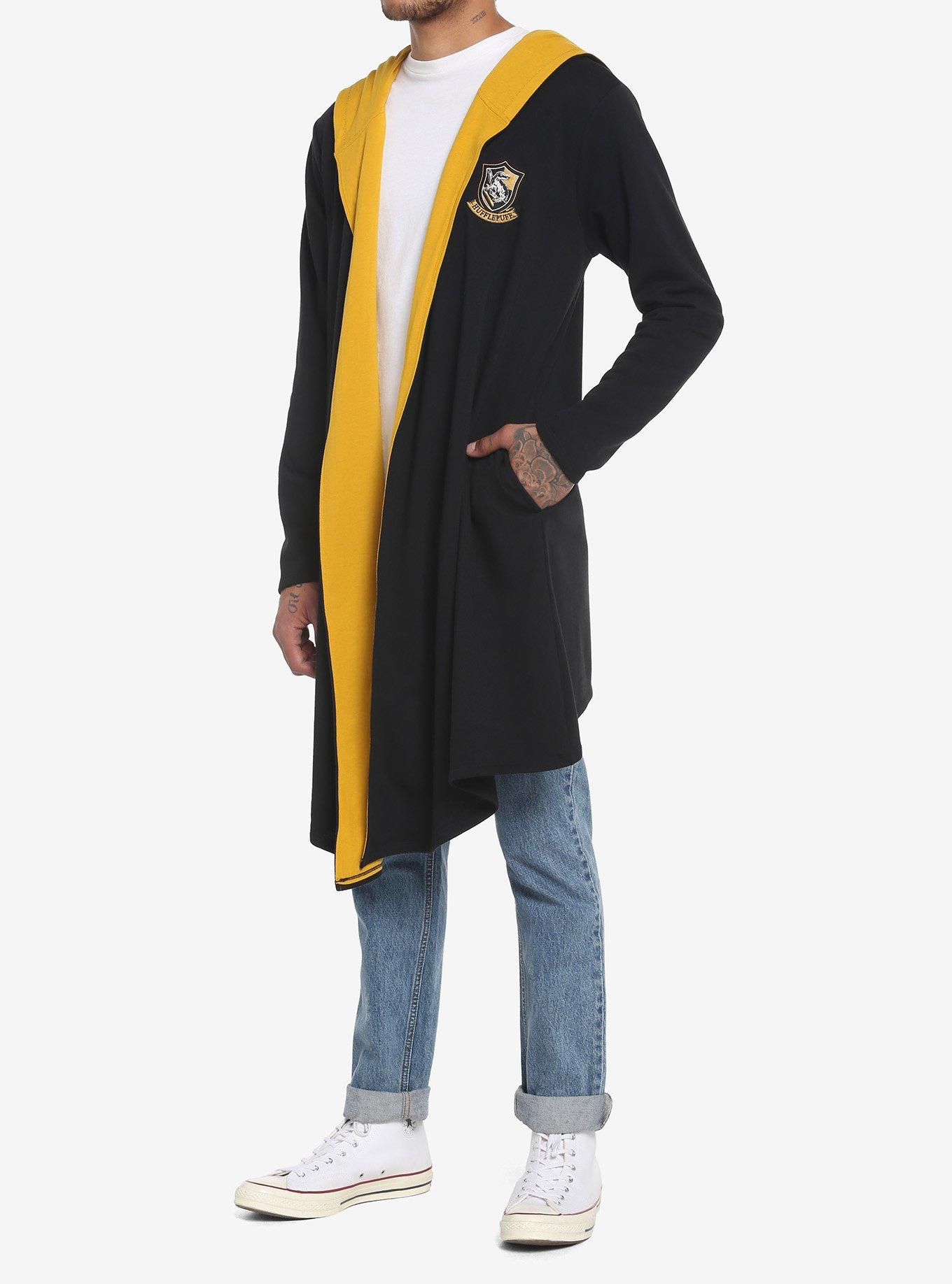 Harry Potter Hufflepuff Hooded Cloak, BLACK, alternate