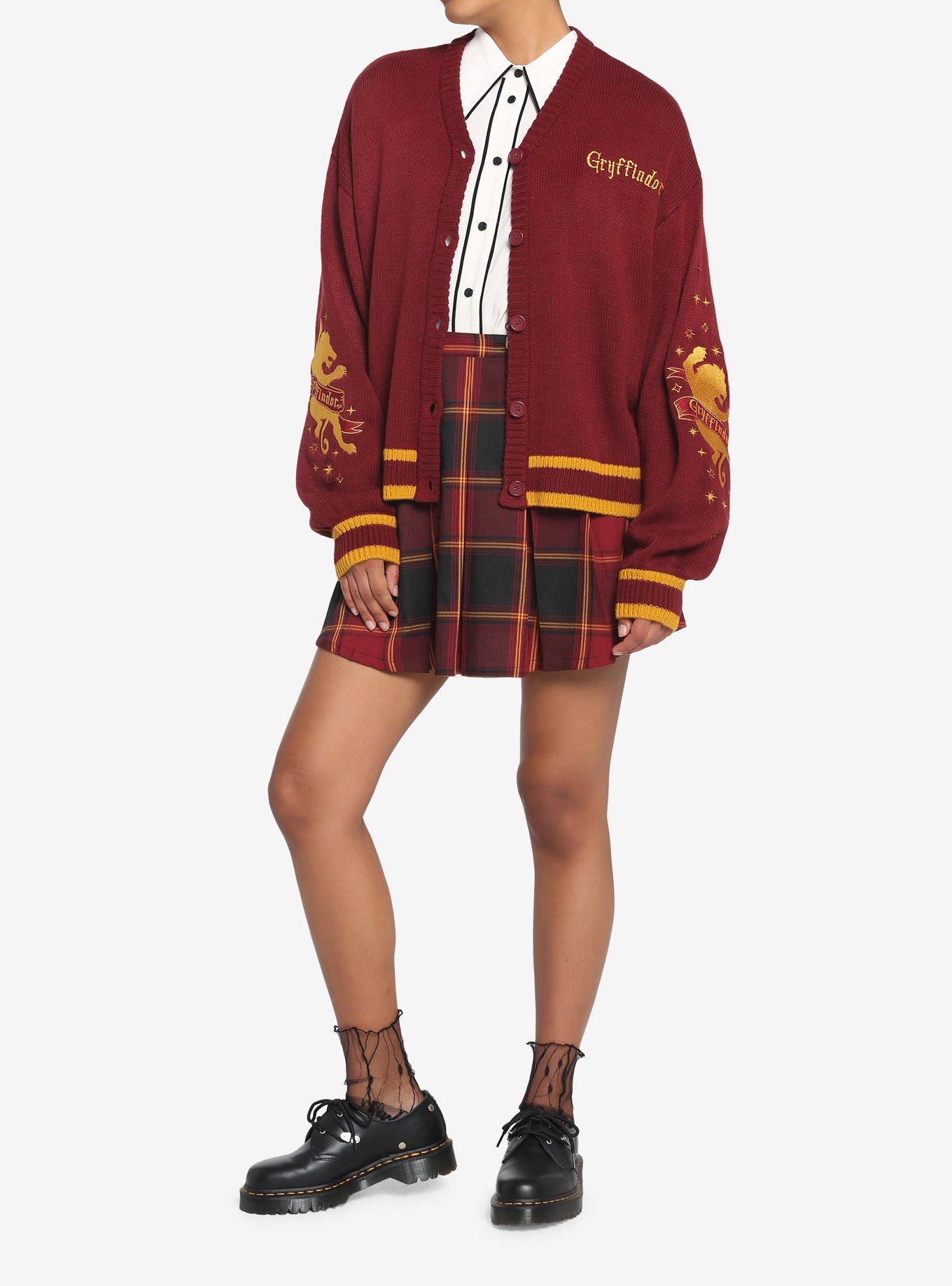 Harry Potter Gryffindor Skimmer Cardigan, BURGUNDY GOLD, alternate