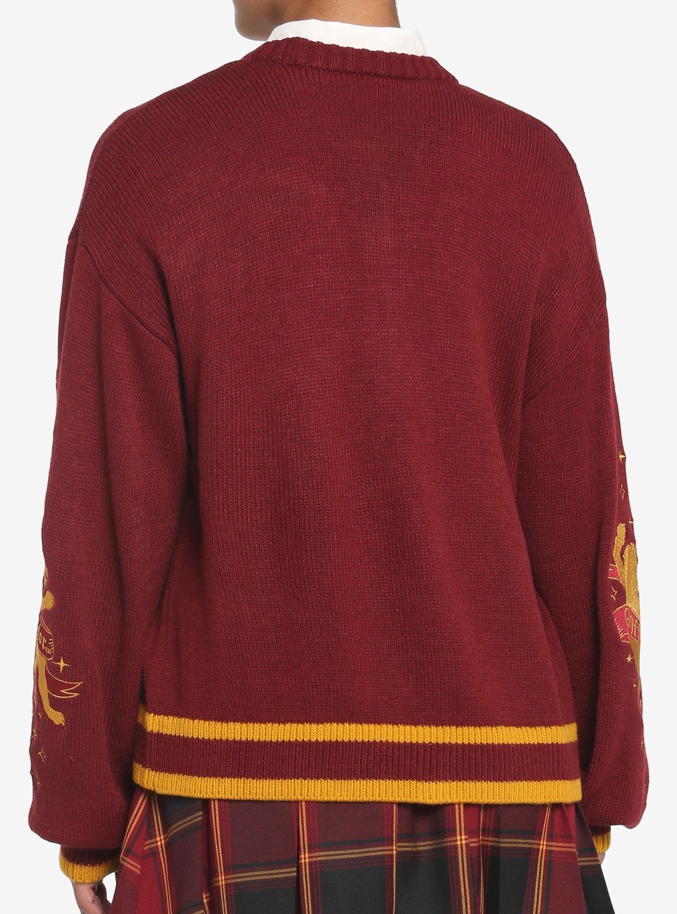 Harry Potter Gryffindor Skimmer Cardigan, BURGUNDY GOLD, alternate