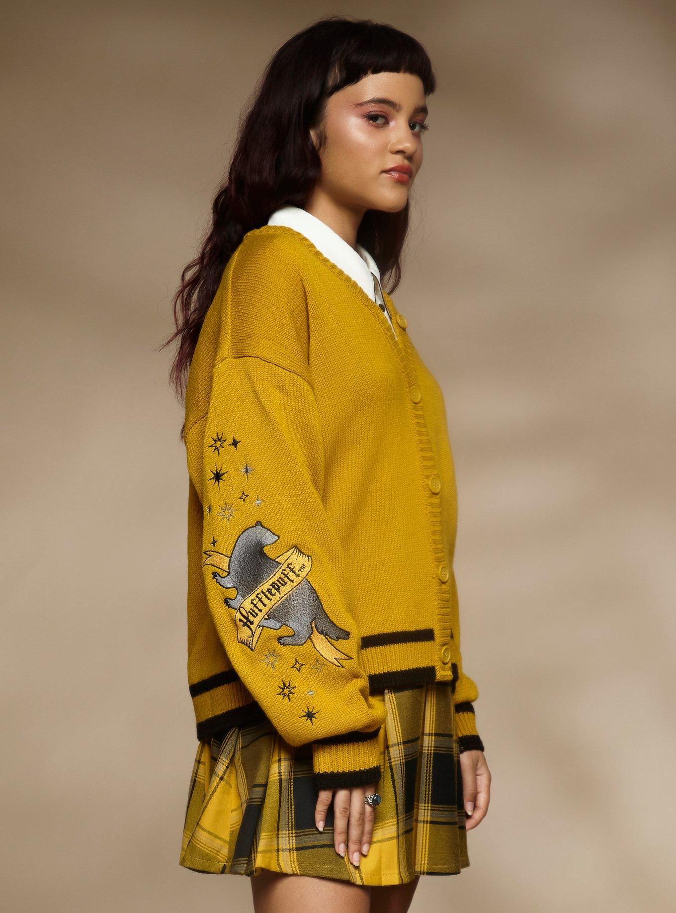 Harry Potter Hufflepuff Skimmer Cardigan, GOLDEN YELLOW, alternate