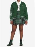 Harry Potter Slytherin Skimmer Cardigan Plus Size, DARK GREEN, alternate