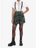 Harry Potter Slytherin Pleated Suspender Skirt, PLAID - GREEN, alternate