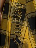 Harry Potter Hufflepuff Pleated Suspender Skirt, PLAID - YELLOW, alternate