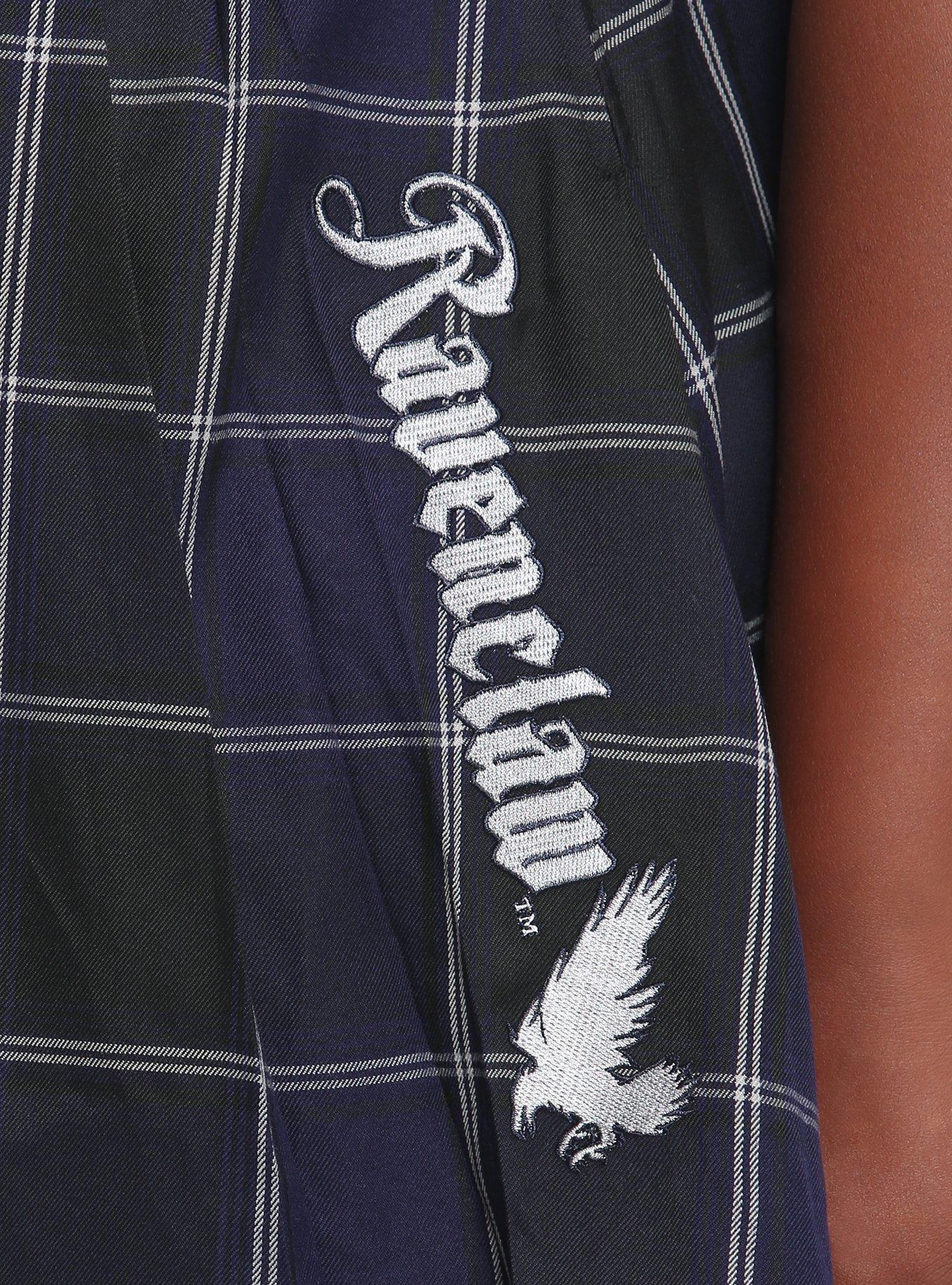 Harry Potter Ravenclaw Pleated Suspender Skirt Plus Size, PLAID - BLUE, alternate