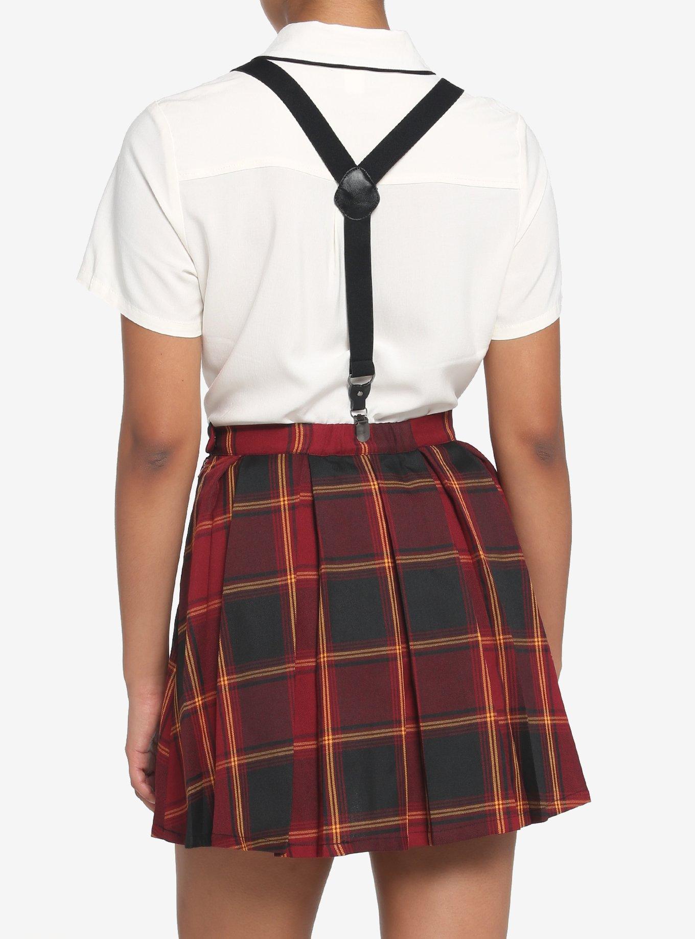 Harry Potter Gryffindor Pleated Suspender Skirt, MULTI, alternate
