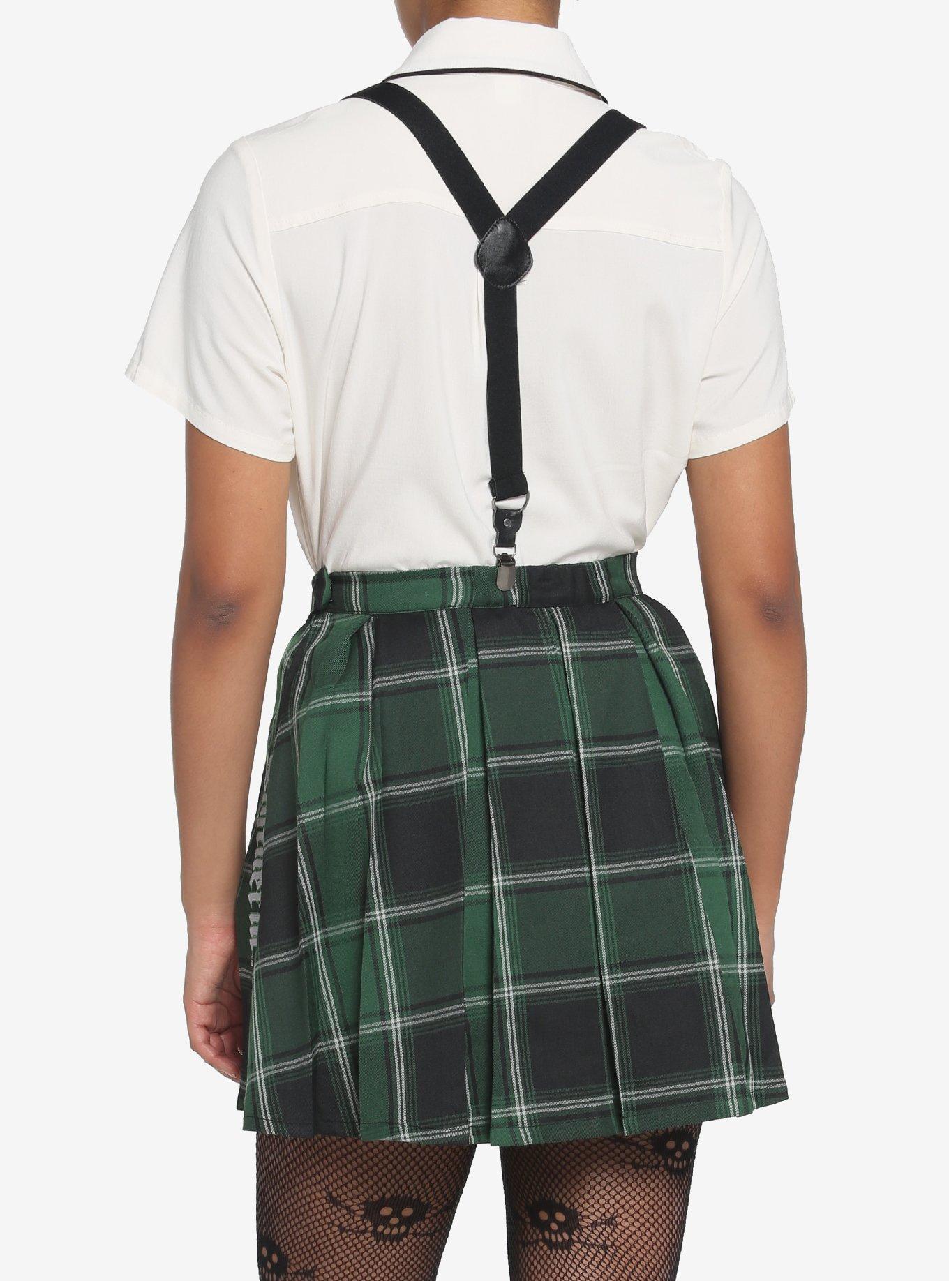 Harry Potter Slytherin Pleated Suspender Skirt, MULTI, alternate