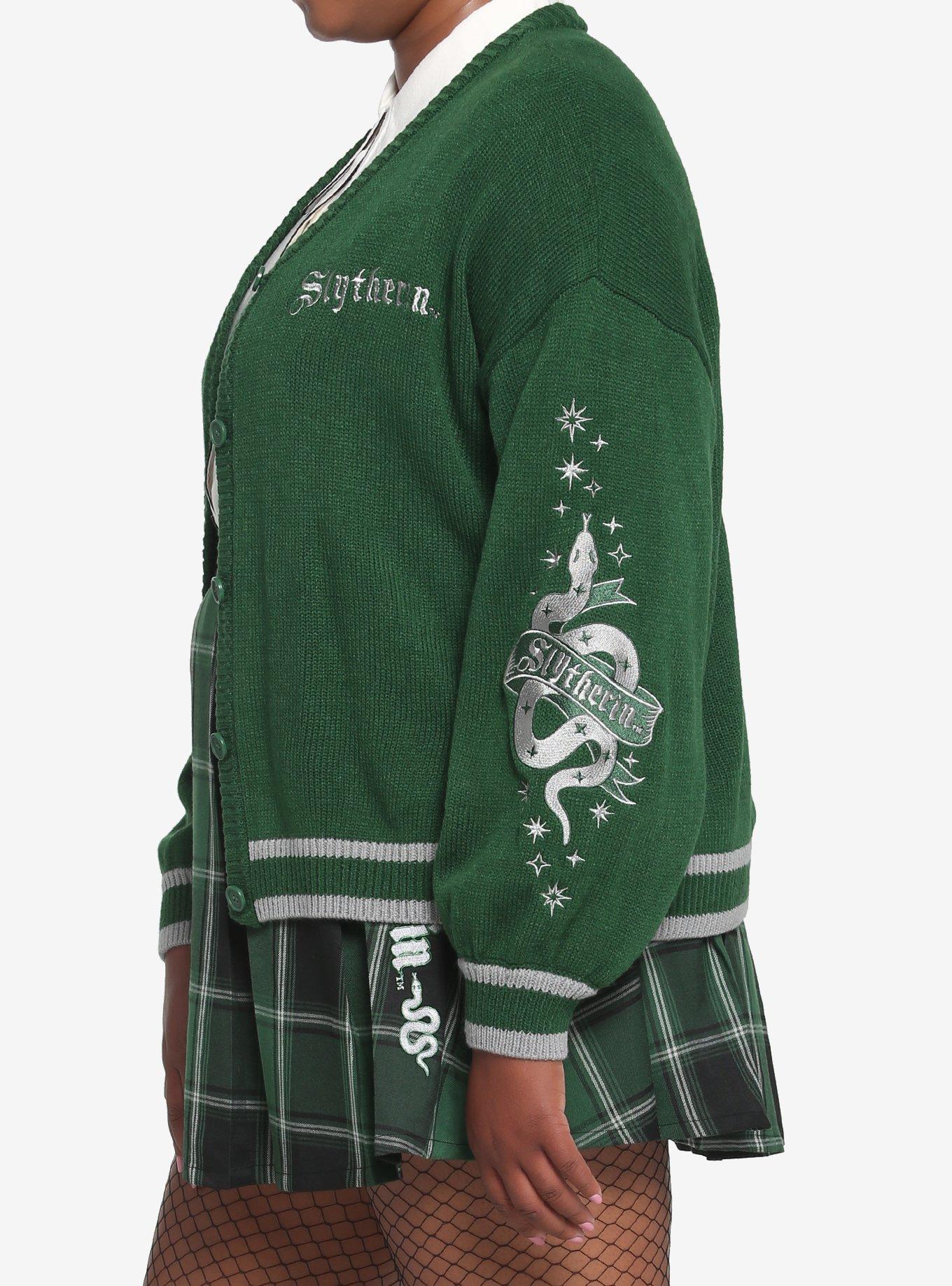 Harry Potter Slytherin Skimmer Girls Cardigan Plus Size, MULTI, alternate