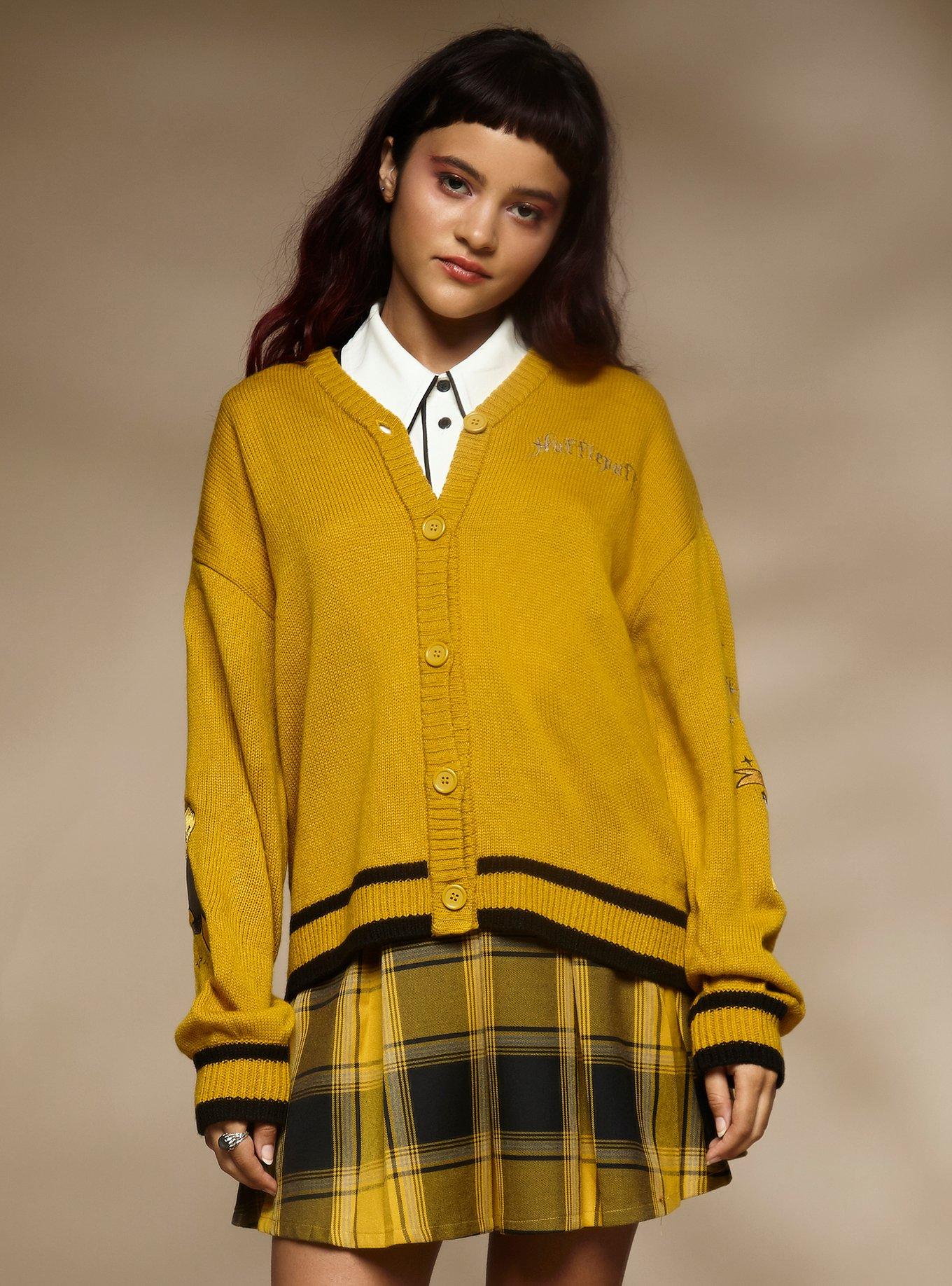 Harry Potter Hufflepuff Skimmer Girls Cardigan, MULTI, alternate