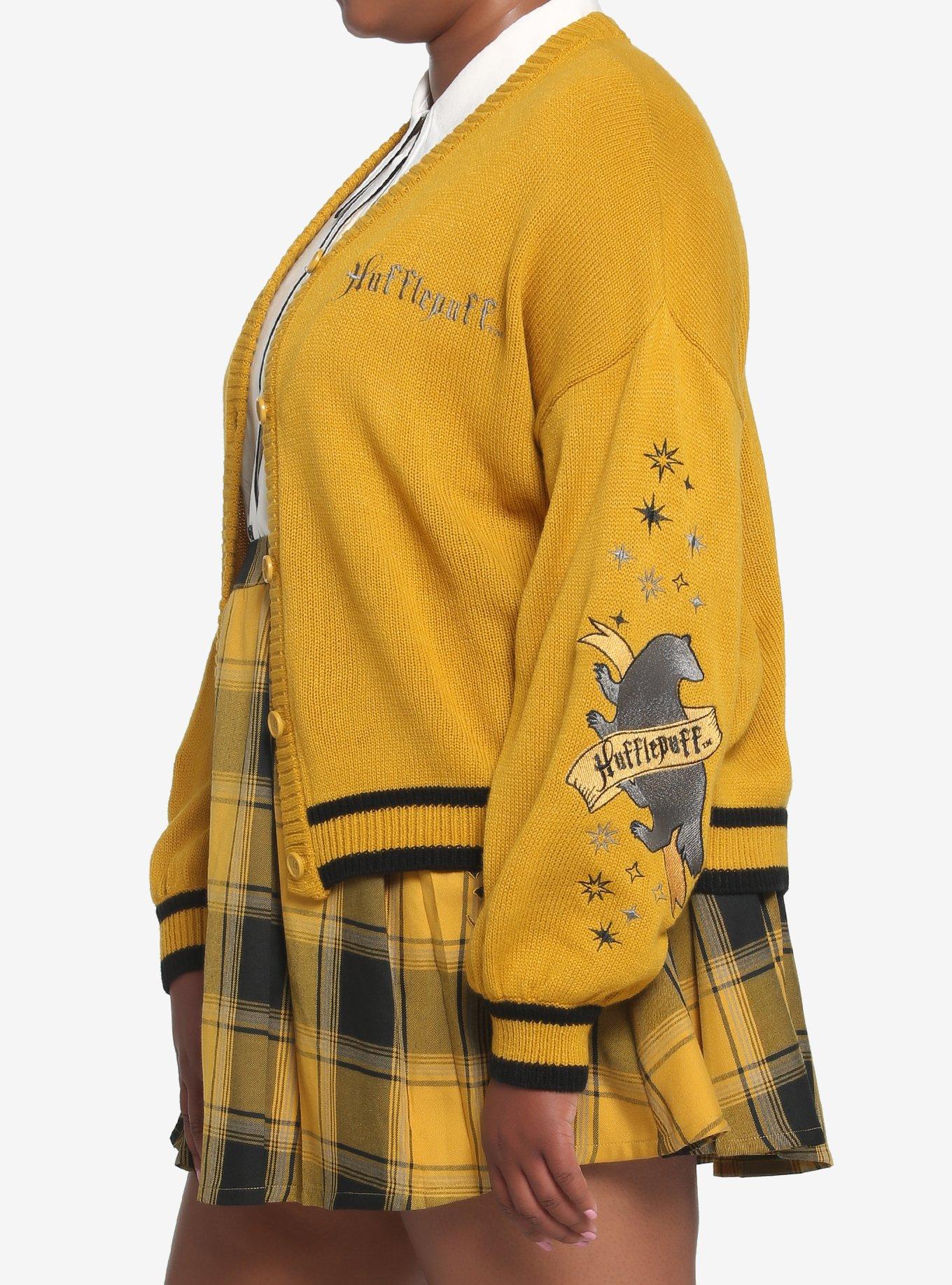 Harry Potter Hufflepuff Skimmer Girls Cardigan Plus Size, MULTI, alternate