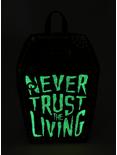 Beetlejuice Never Trust The Living Glow-In-The-Dark Coffin Mini Backpack, , alternate