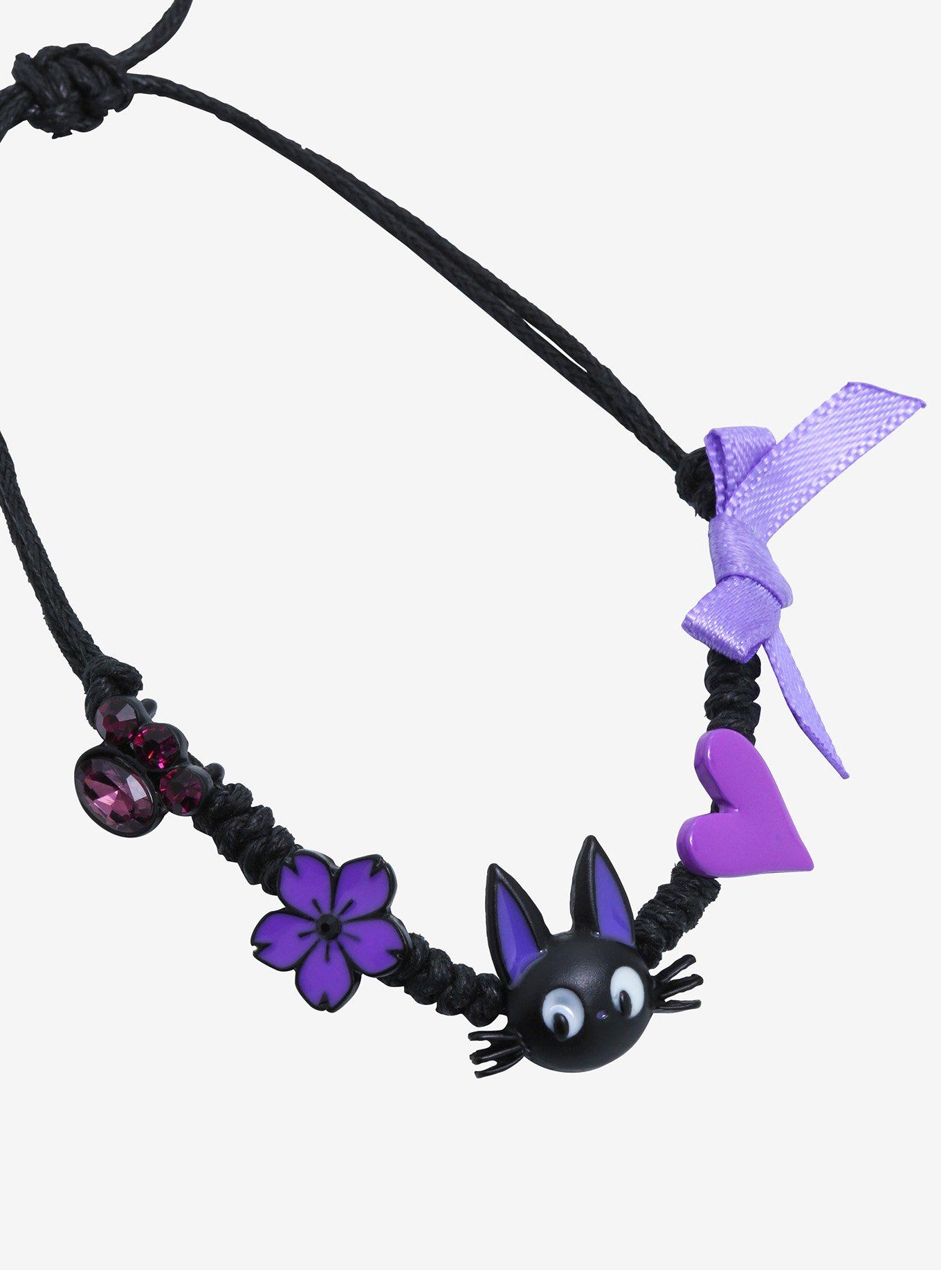 Her Universe Kiki's Delivery Service Jiji Purple Charm Cord Bracelet, , alternate