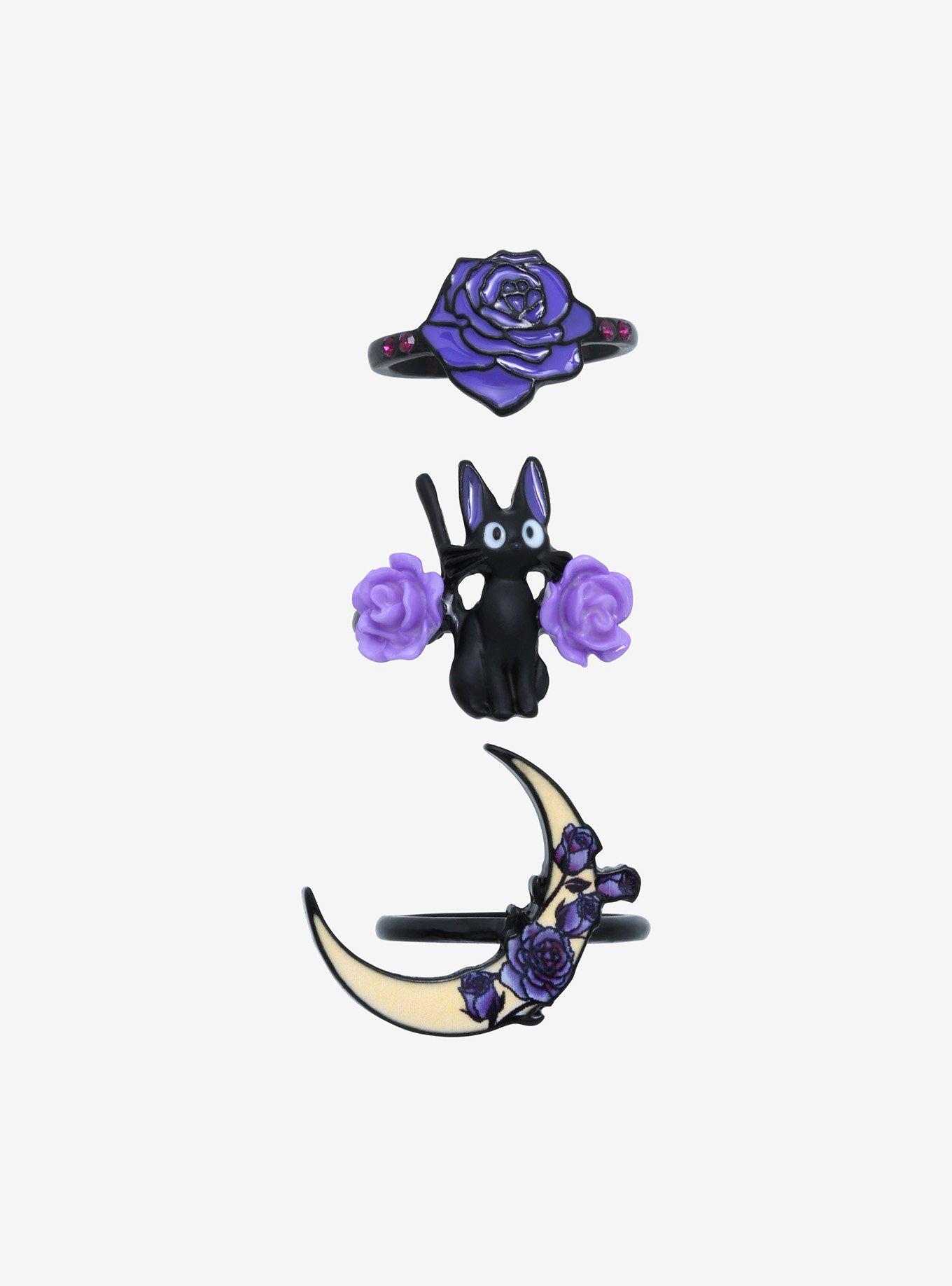 Her Universe Kiki's Delivery Service Jiji Rose Moon Ring Set, , alternate