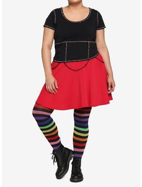 Rainbow Stitch Girls Crop T-Shirt Plus Size, , hi-res
