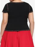 Rainbow Stitch Girls Crop T-Shirt Plus Size, BLACK, alternate
