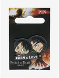 Attack on Titan Chibi Eren & Levi Enamel Pin - BoxLunch Exclusive, , alternate