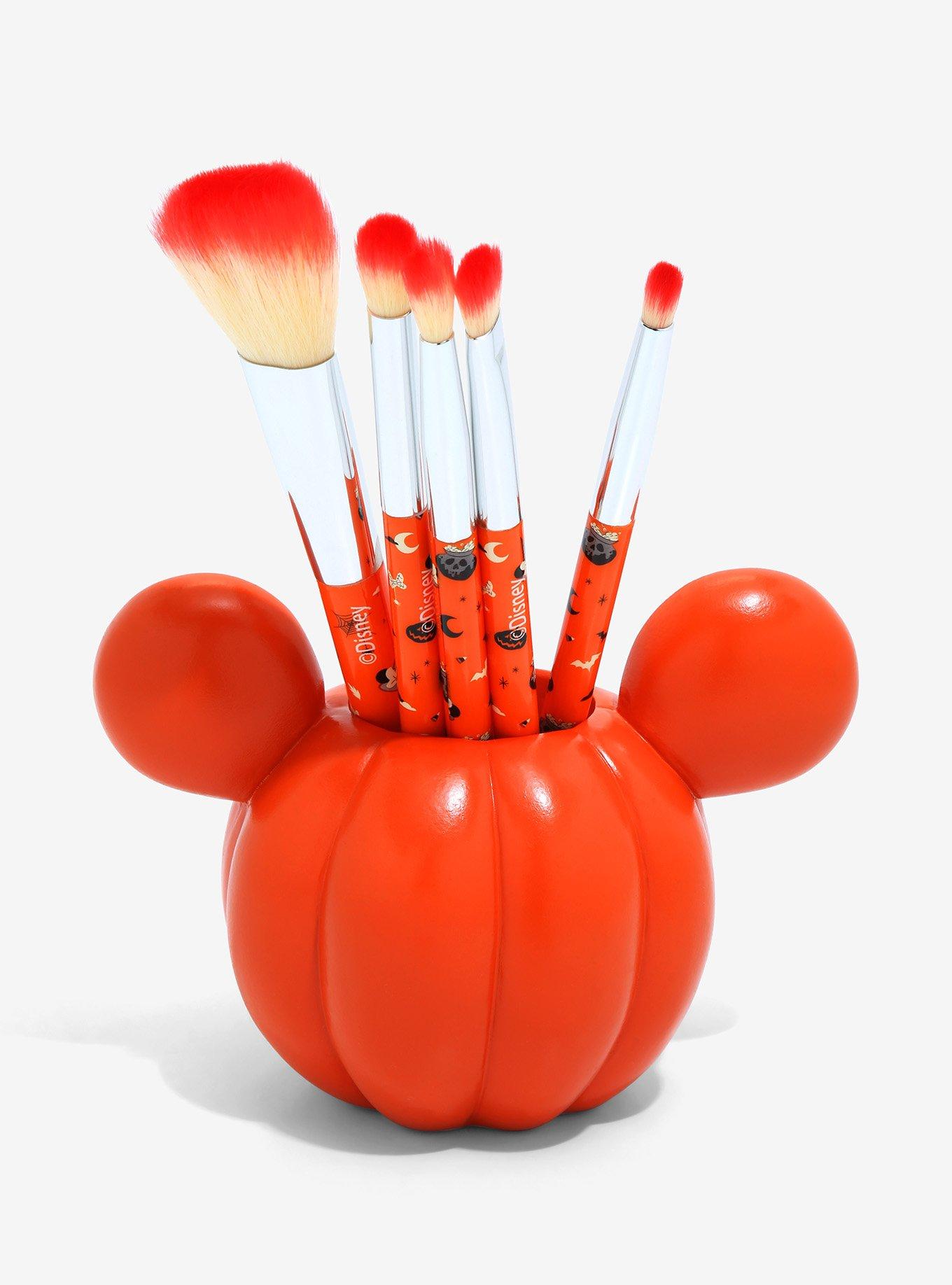 Disney Mickey Mouse Jack-O'Lantern Makeup Brush Set & Holder - BoxLunch Exclusive, , alternate