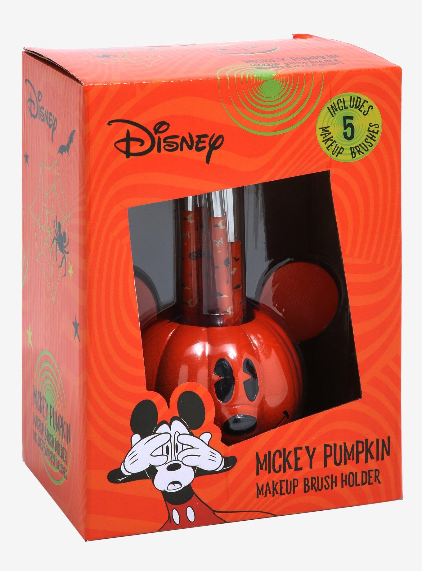 Disney Mickey Mouse Jack-O'Lantern Makeup Brush Set & Holder - BoxLunch Exclusive, , alternate