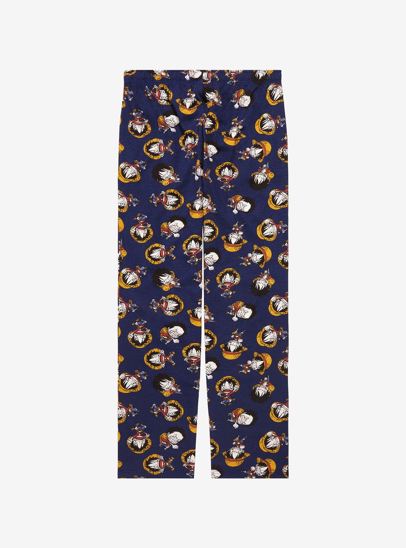 One Piece Chibi Monkey D. Luffy Sleep Pants - BoxLunch