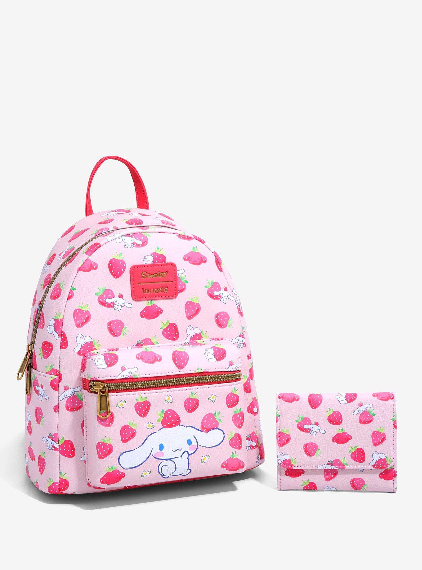 Loungefly Cinnamoroll Strawberries Mini authentic Backpack set E