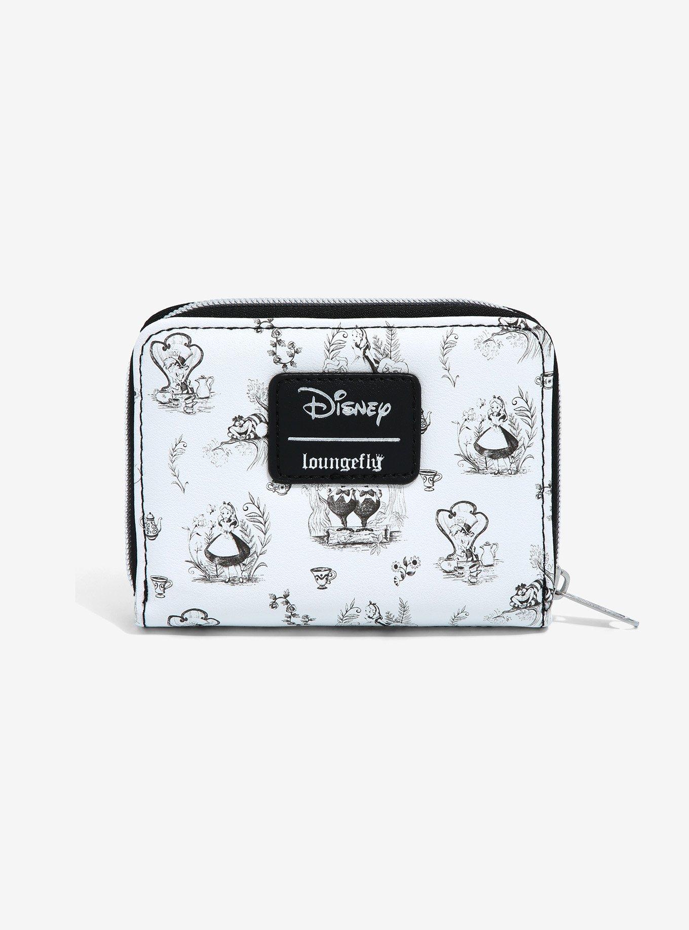 Loungefly Disney Alice In Wonderland Sketch Mini Zipper Wallet, , alternate