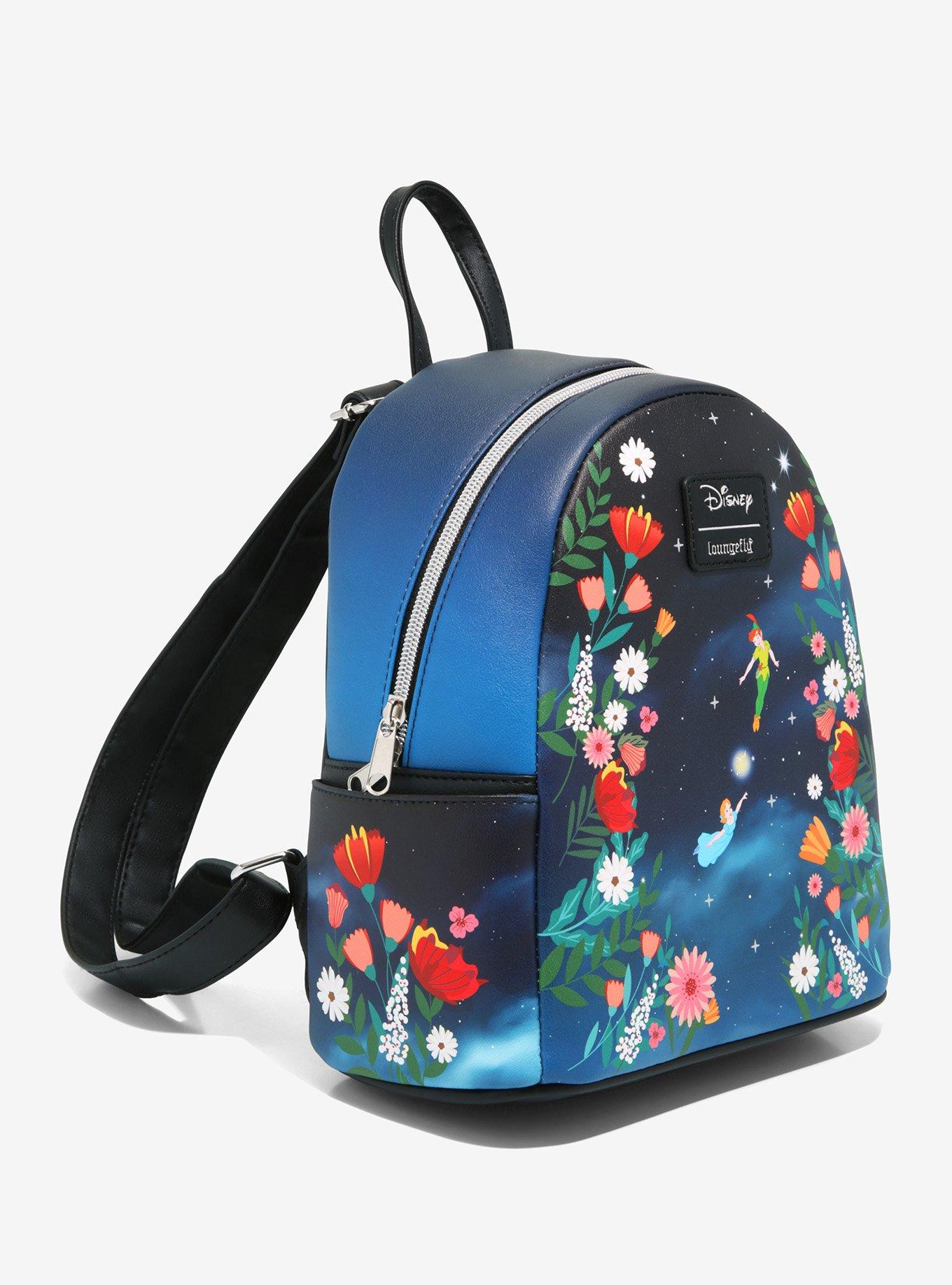 Loungefly Disney Peter Pan Floral Mini Backpack, , alternate