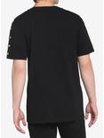 Black Grommet Sleeve T-Shirt, BLACK, alternate