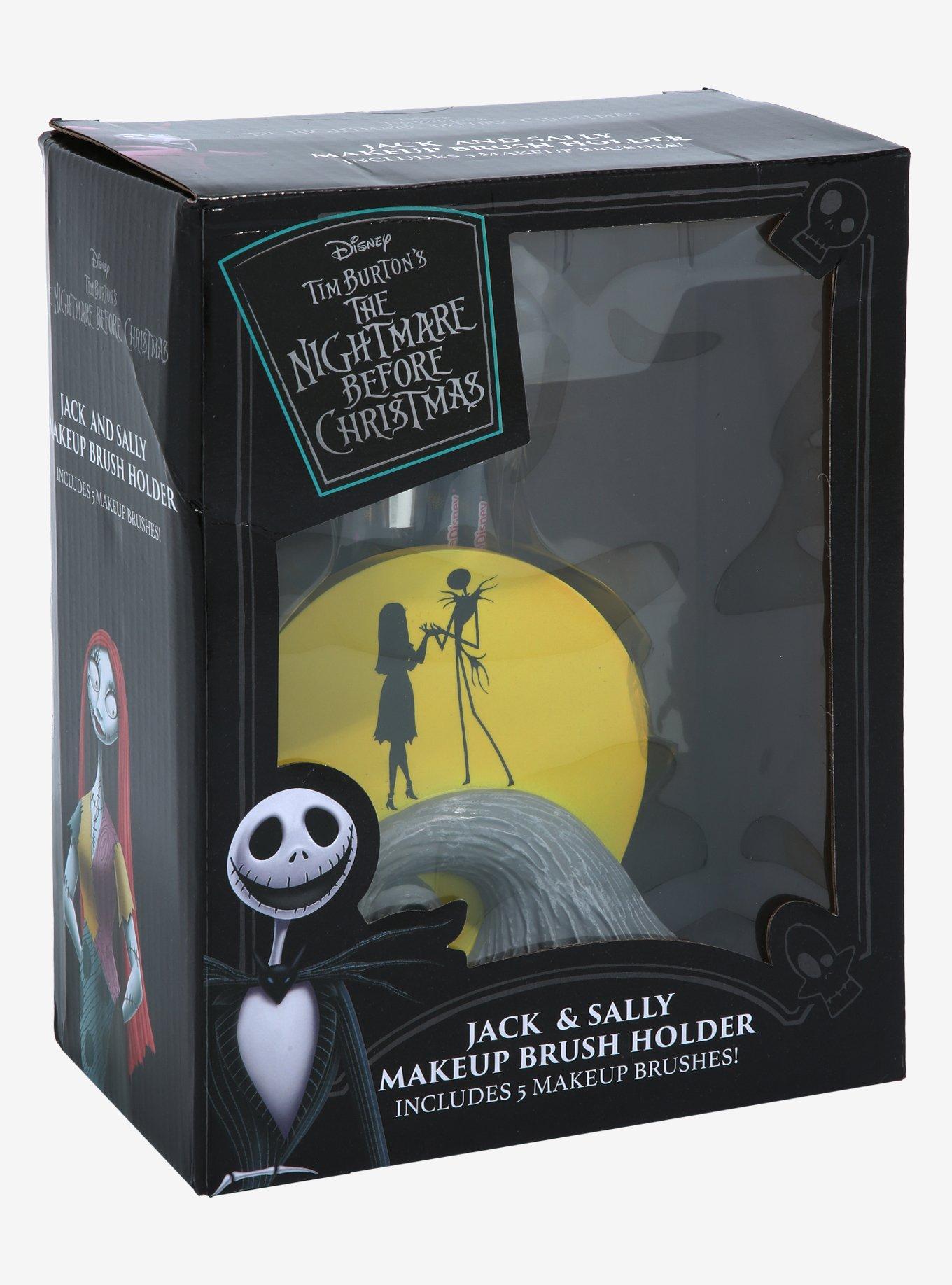 Disney's The Nightmare Before Christmas Jack & Sally Spiral Hill Makeup Brush Set & Holder - BoxLunch Exclusive, , alternate