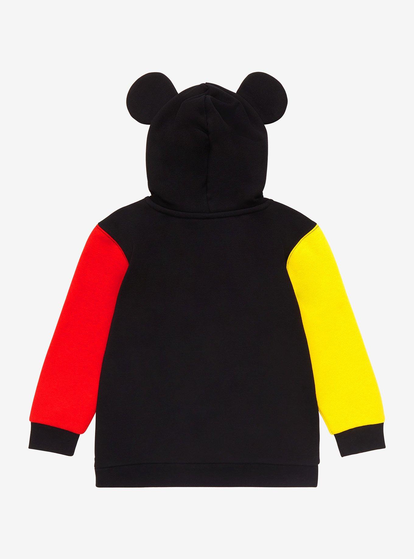 Disney Mickey Mouse Color Block Eared Toddler Hoodie, BLACK, alternate