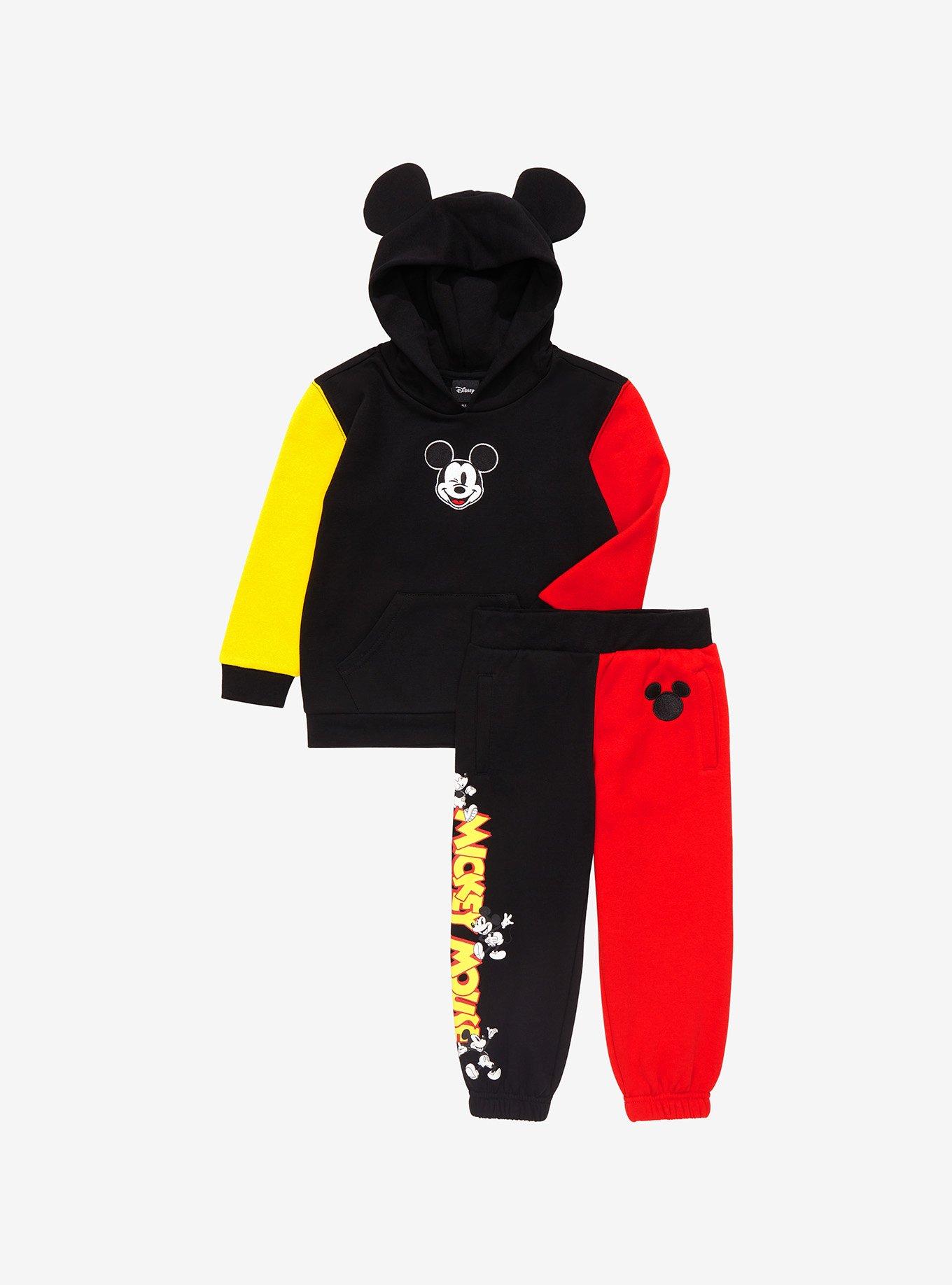 Disney Mickey Mouse Color Block Eared Toddler Hoodie, BLACK, alternate