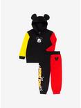 Disney Mickey Mouse Classic Logo Color Block Toddler Joggers, BLACK, alternate