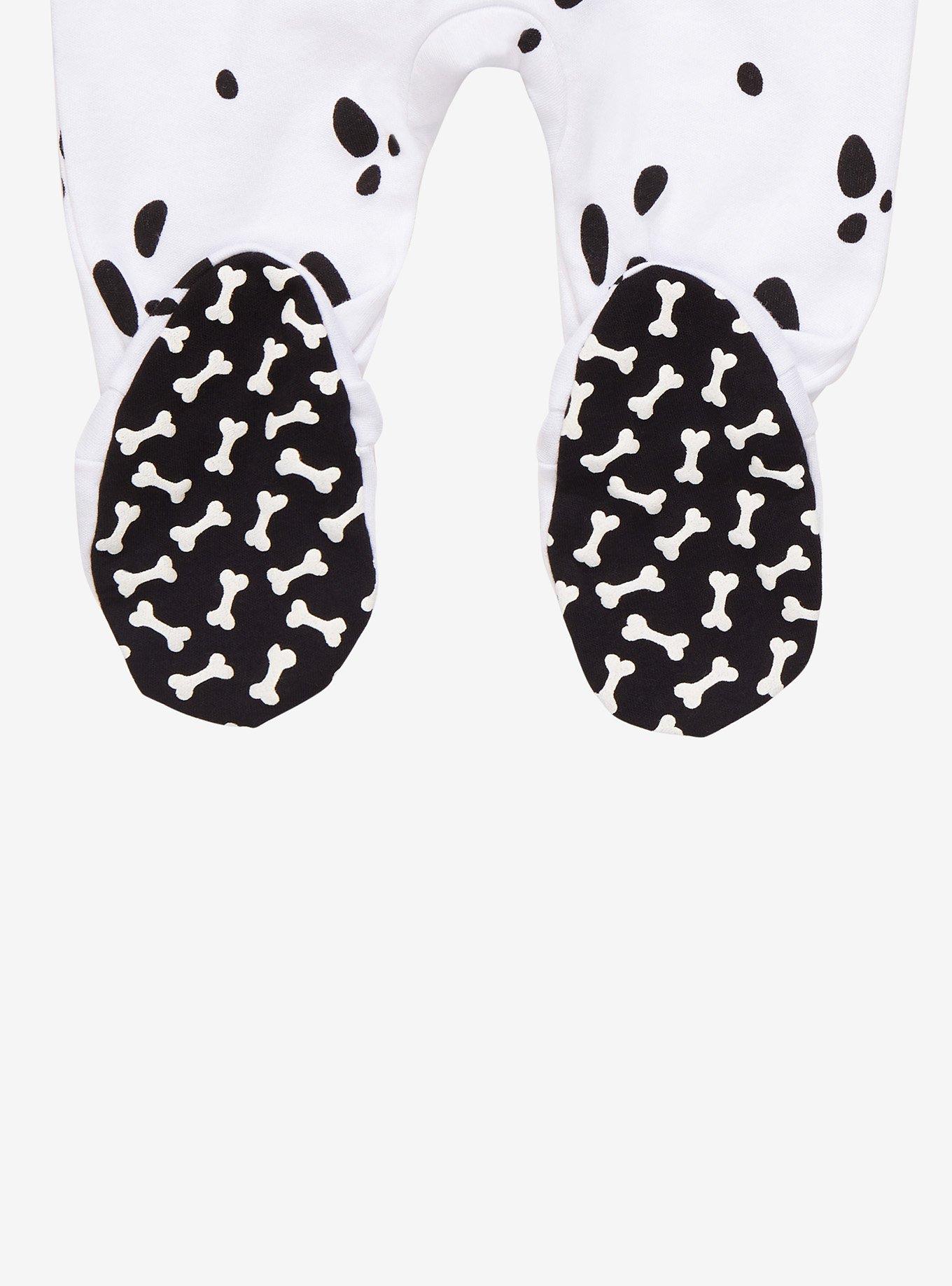 Disney 101 Dalmatians Puppy Eared Hood Full-Body Infant One-Piece, BLACK, alternate