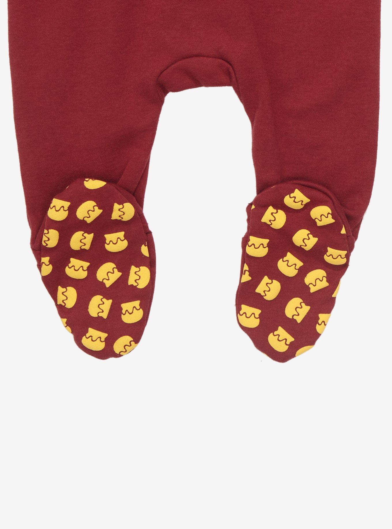 Disney Winnie the Pooh Eared Hood Full-Body Infant One-Piece, RED, alternate