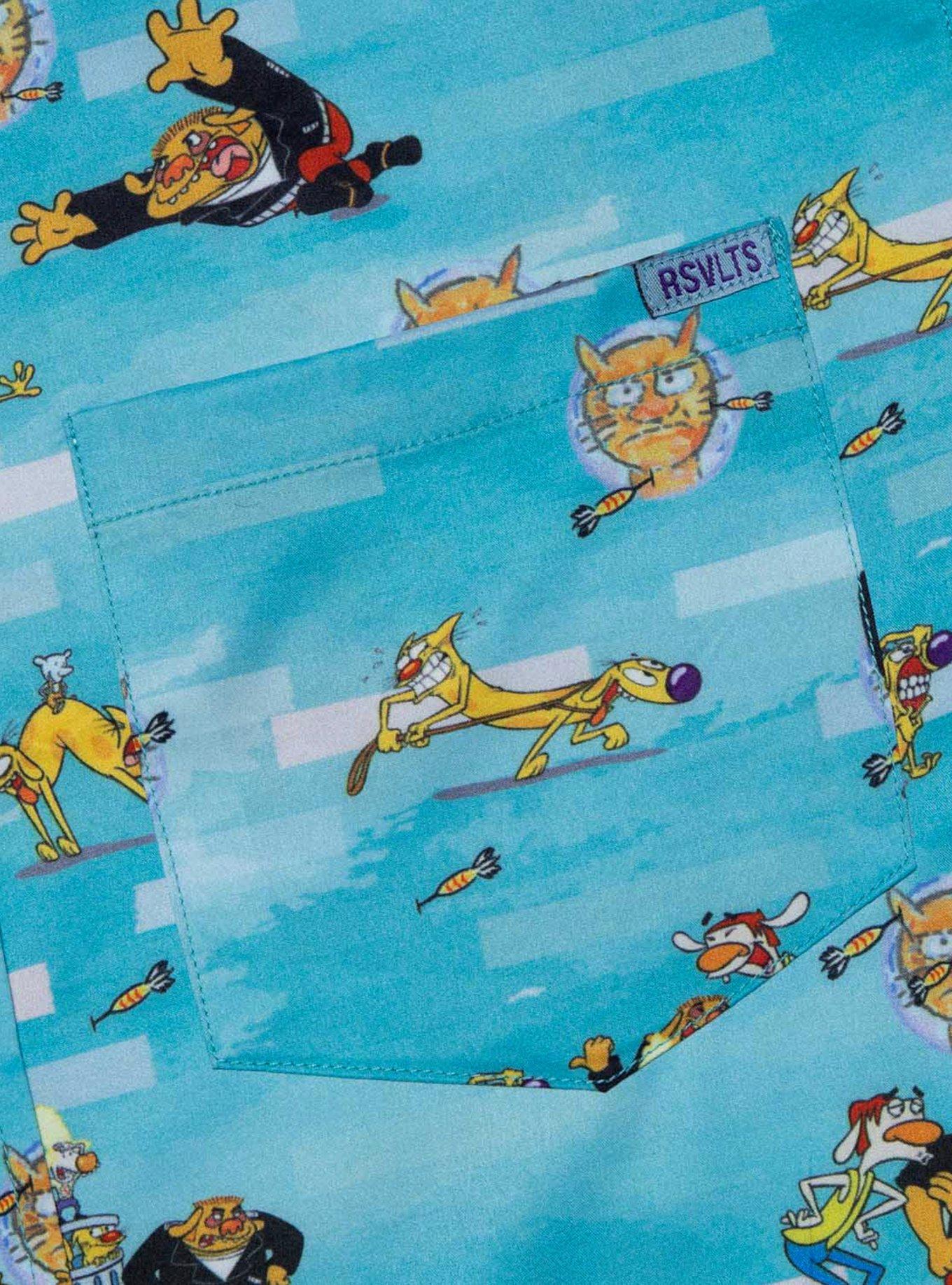 RSVLTS CatDog Greaser Dogs Woven Button-Up, MULTI, alternate