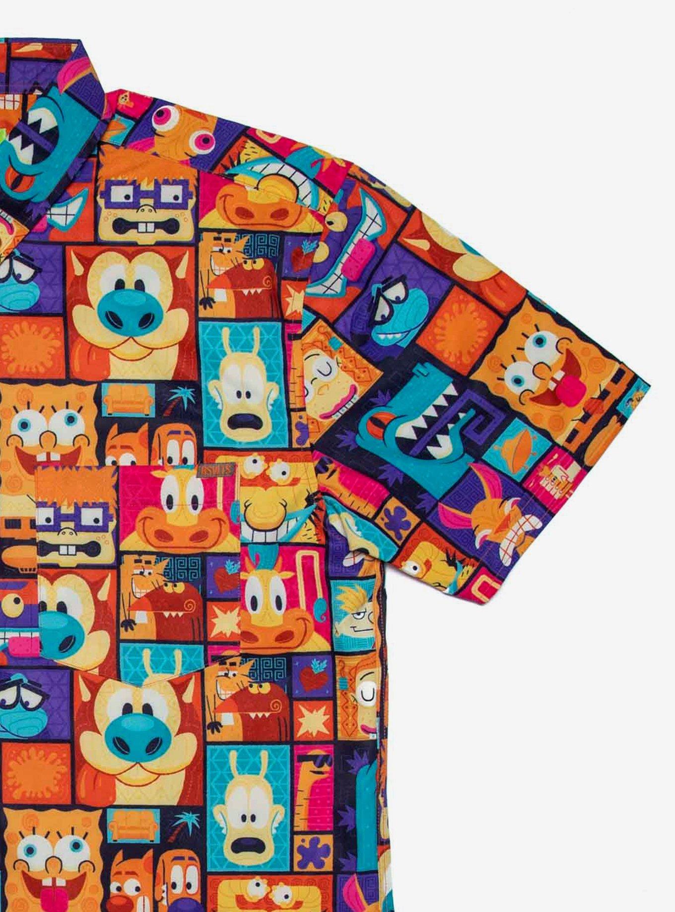 RSVLTS Nickelodeon Tiki Toons Woven Button-Up, MULTI, alternate
