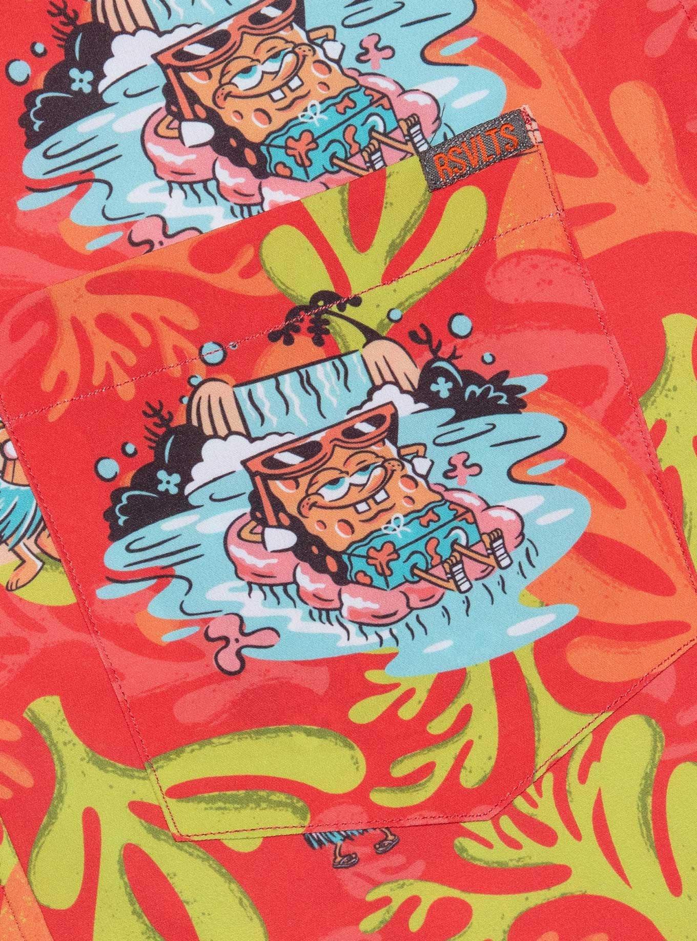 RSVLTS SpongeBob Luau Woven Button-Up, MULTI, alternate