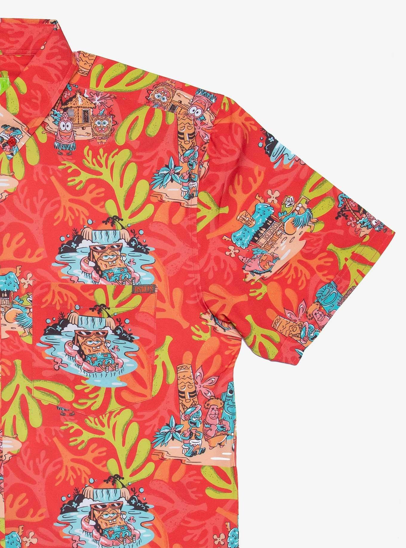 RSVLTS SpongeBob Luau Woven Button-Up, MULTI, alternate