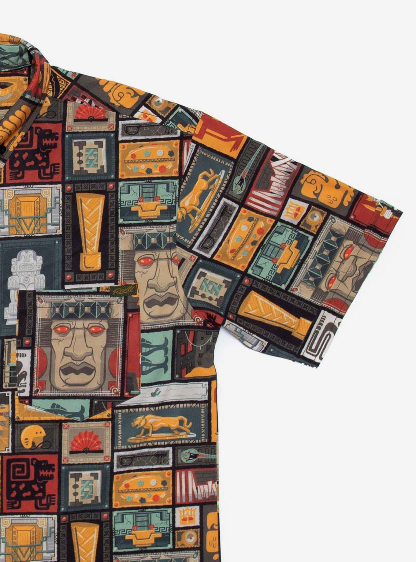 RSVLTS Legends Of The Hidden Temple Olmec's Temple Woven Button-Up, MULTI, alternate