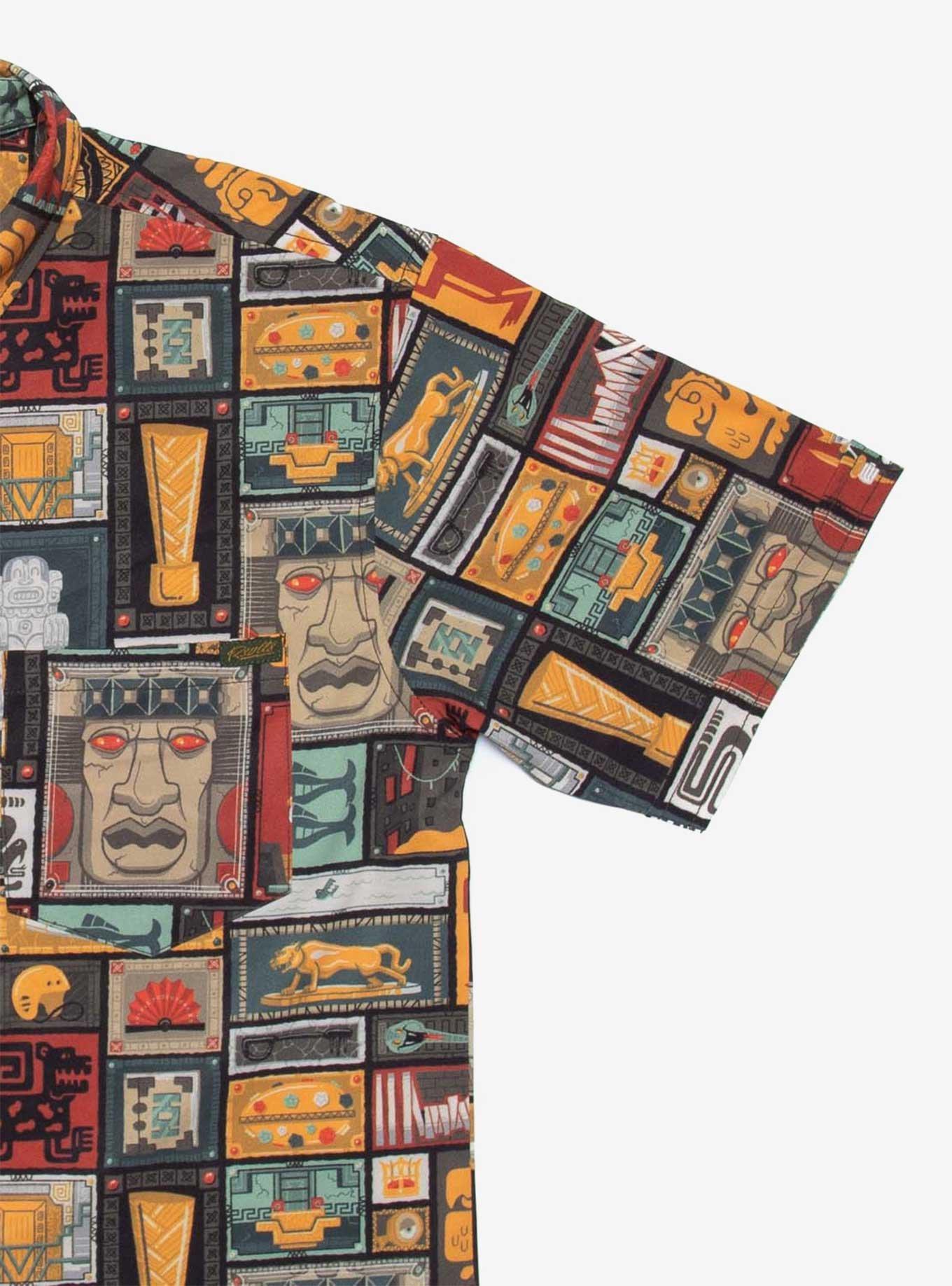 RSVLTS Legends Of The Hidden Temple Olmec's Temple Woven Button-Up, MULTI, alternate