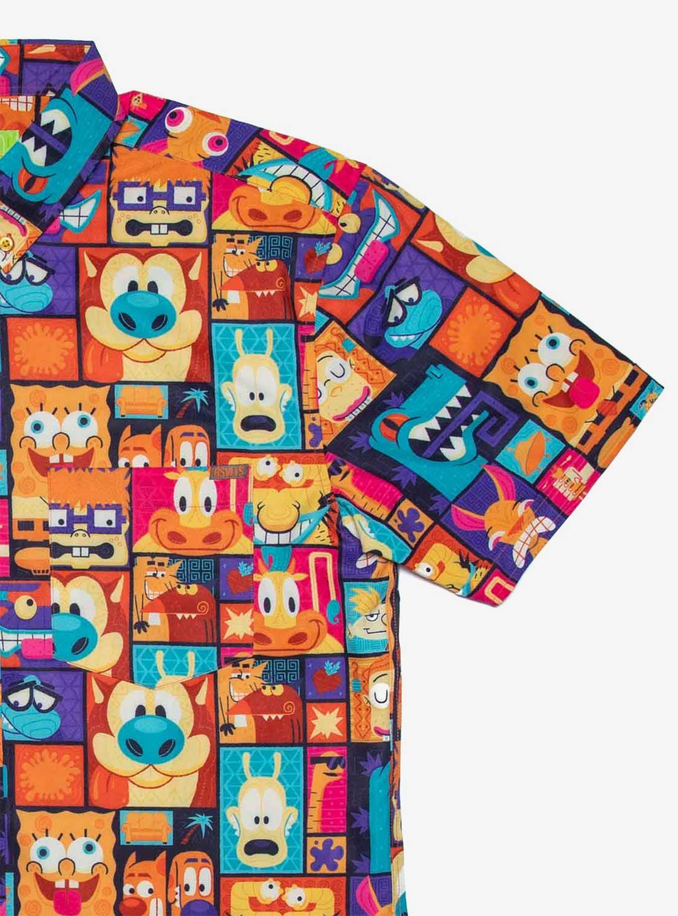 RSVLTS Nickelodeon Tiki Toons Woven Button-Up, MULTI, alternate