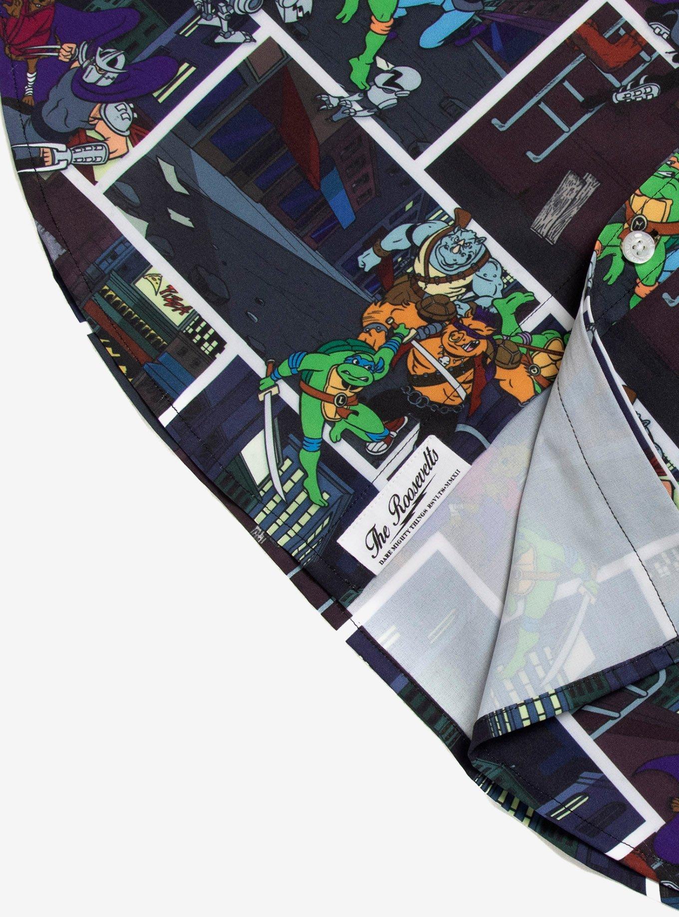 RSVLTS Teenage Mutant Ninja Turtles Give Em Shell Woven Button-Up, , alternate