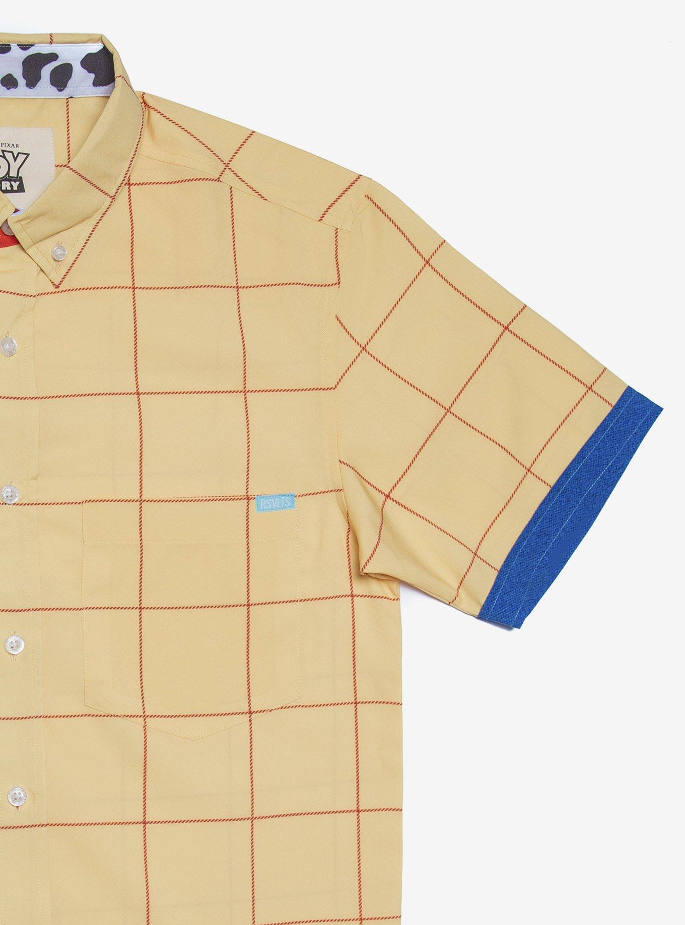 RSVLTS Disney Pixar Toy Story Sheriff Woody Woven Button-Up, KHAKI, alternate