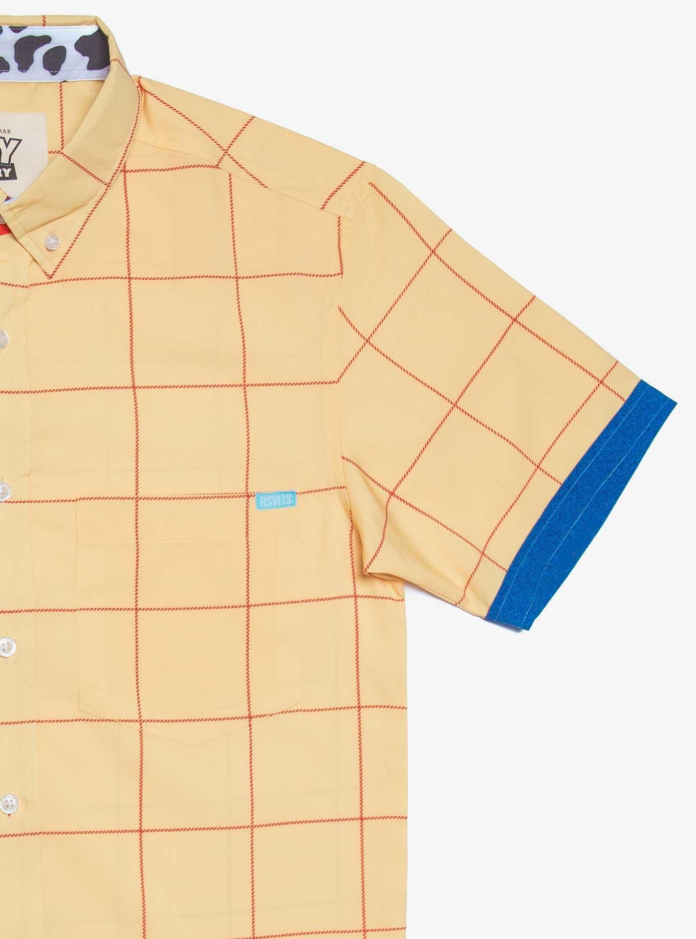 RSVLTS Disney Pixar Toy Story Sheriff Woody Woven Button-Up, KHAKI, alternate
