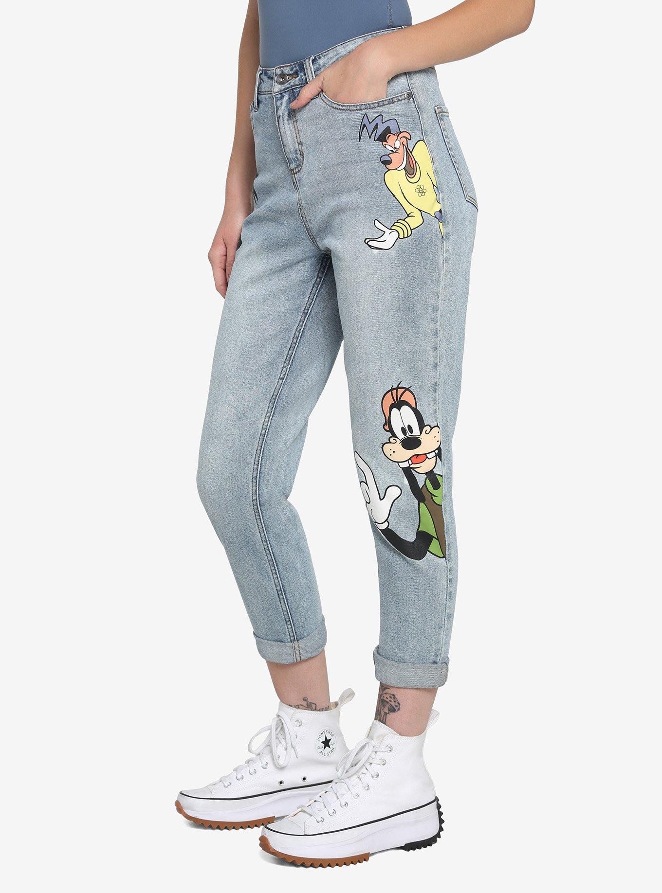 Disney A Goofy Movie Character Mom Jeans, INDIGO WASH, alternate