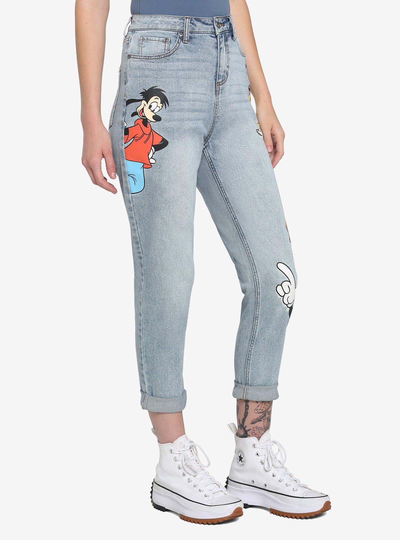 Disney A Goofy Movie Character Mom Jeans, INDIGO WASH, alternate
