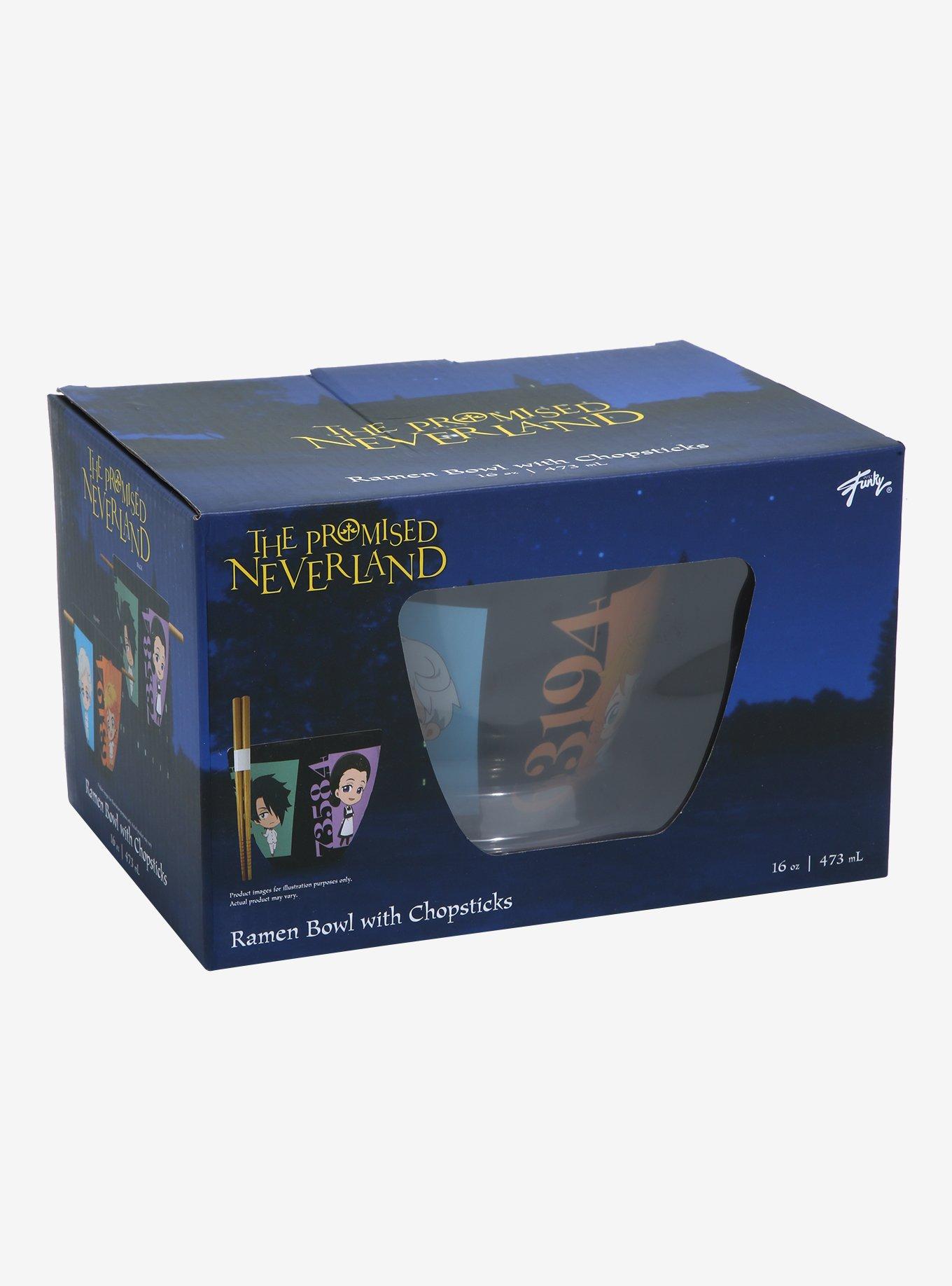 The Promised Neverland Chibi Characters Ramen Bowl with Chopsticks , , alternate