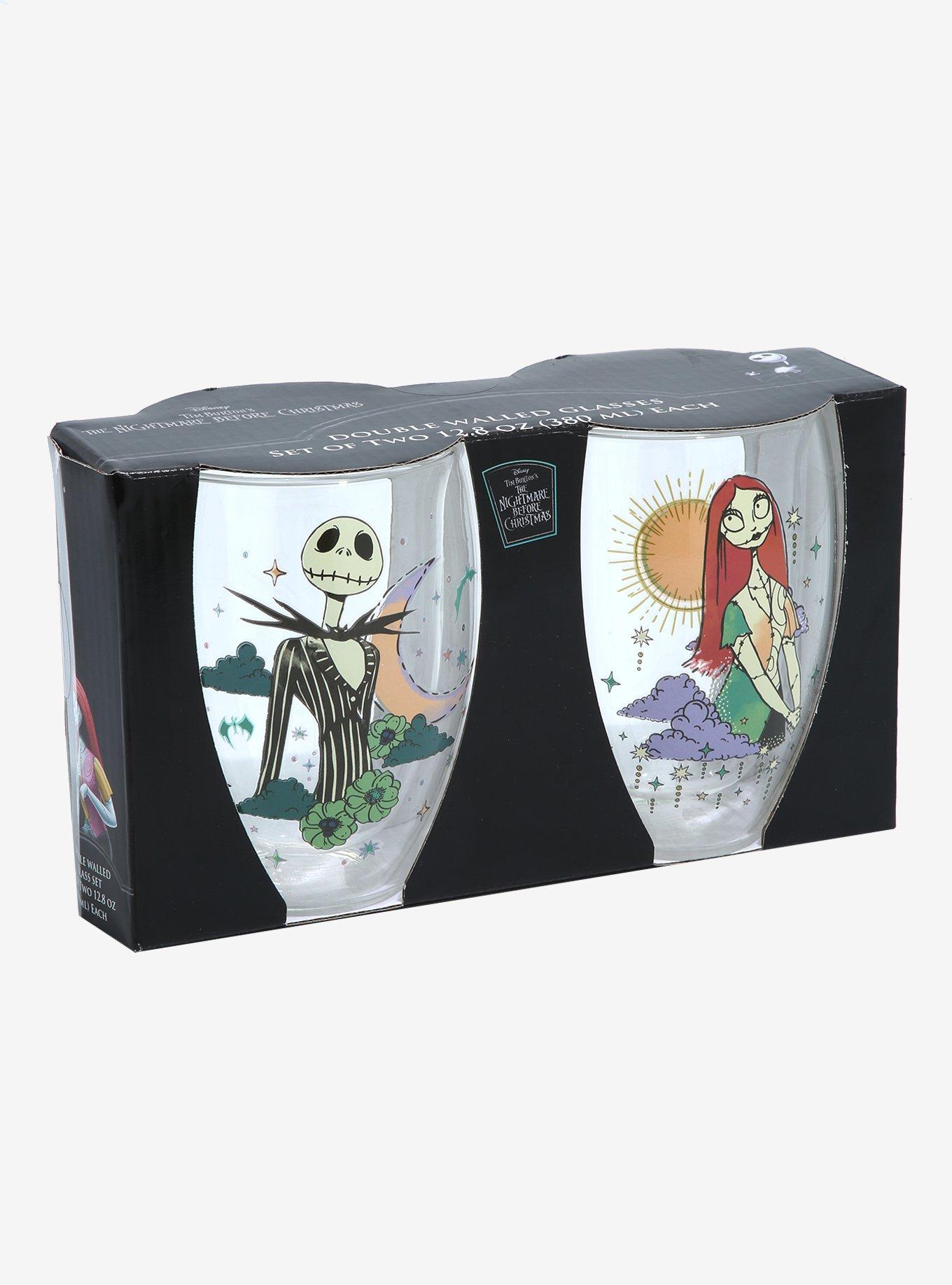 Disney The Nightmare Before Christmas Jack Skellington & Sally Celestial Wine Glass Set, , alternate