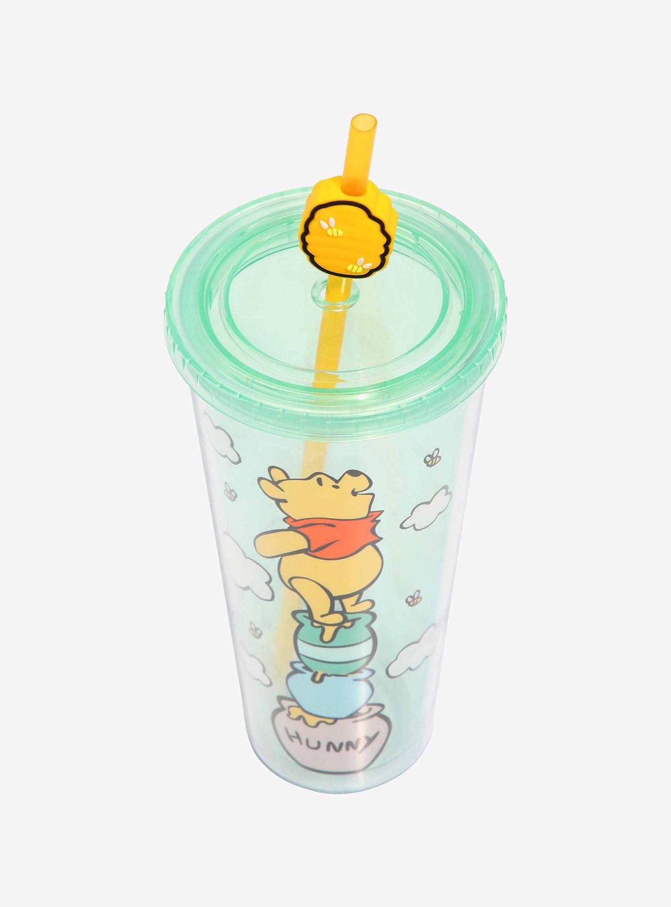 Disney Winnie the Pooh Hunny Pot Carnival Cup With Lid and Straw