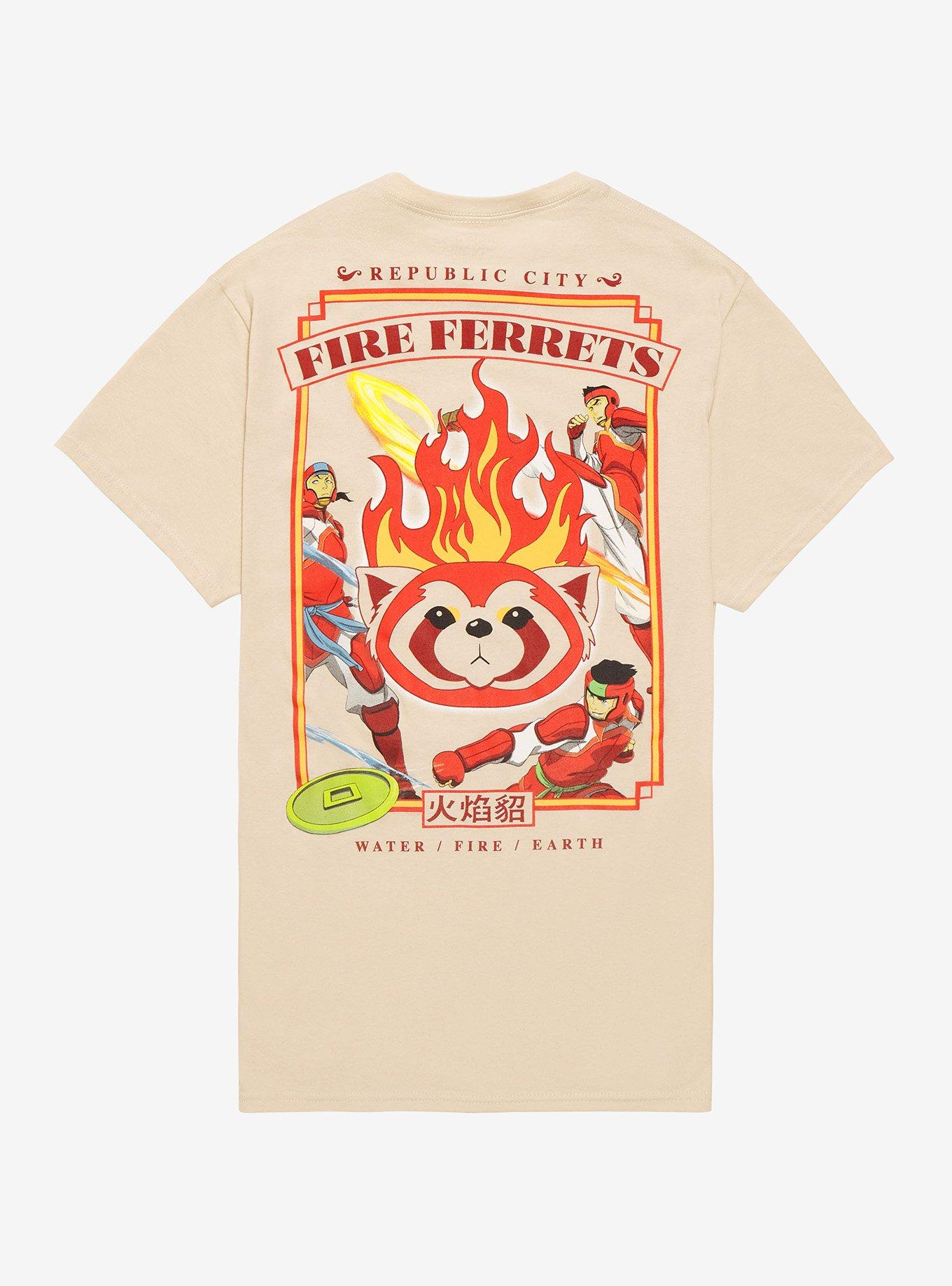 Avatar: The Last Airbender Fire Ferrets T-Shirt, BLACK, alternate