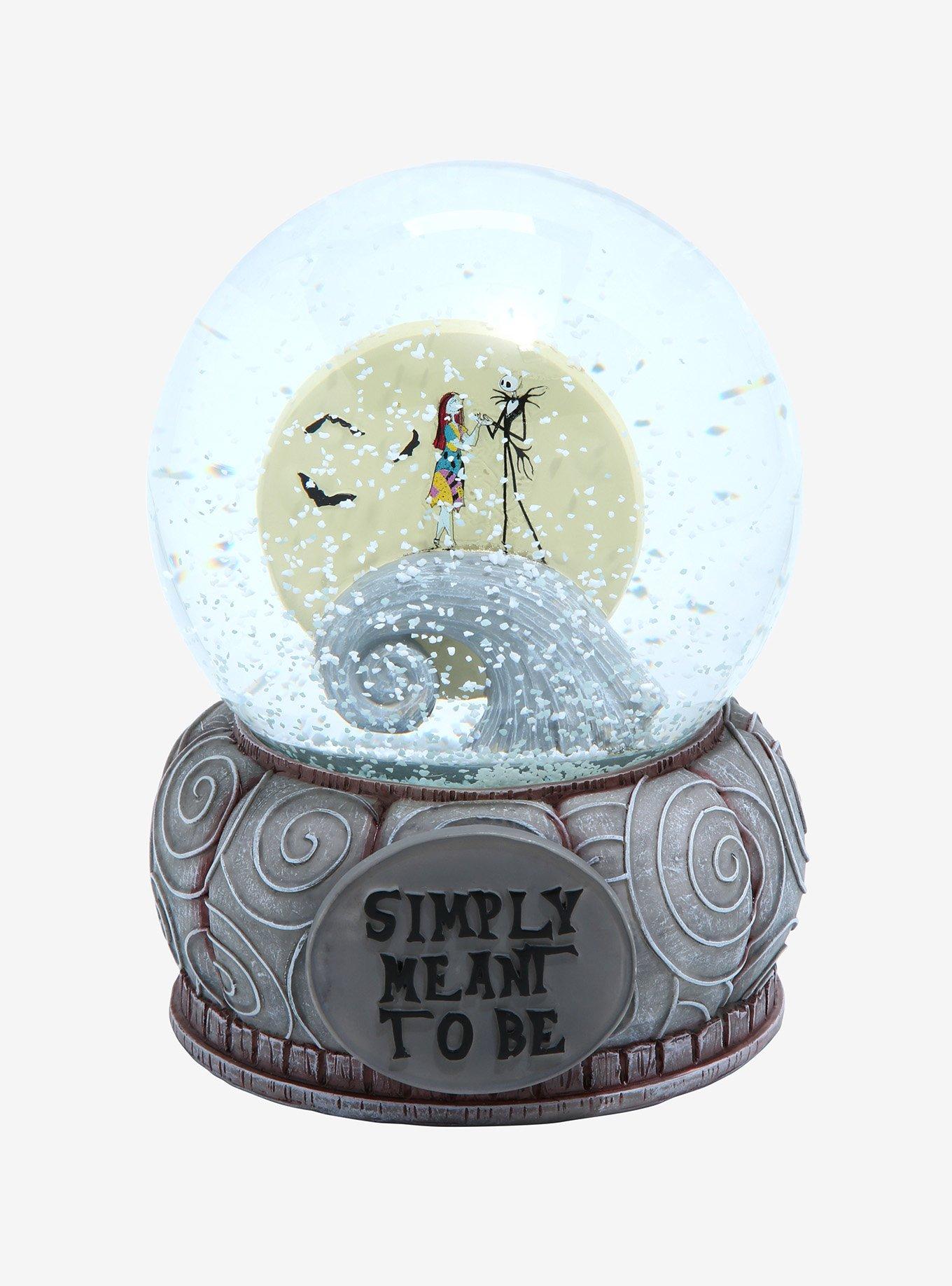 Disney The Nightmare Before Christmas Jack Skellington & Sally Meant to Be Snow Globe, , alternate