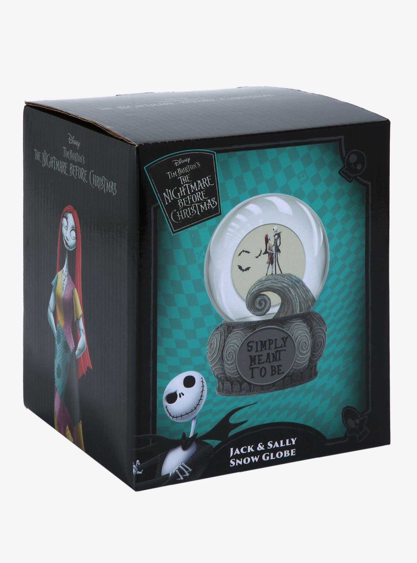 Disney The Nightmare Before Christmas Jack Skellington & Sally Meant to Be Snow Globe, , alternate